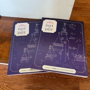 Two Disney Princess Dot-to-Dot books. Each page has 1000 dots. Never used